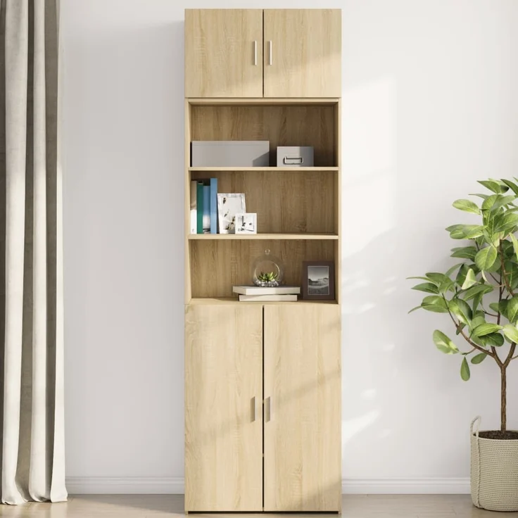 vidaXL Wandschrank Sonoma-Eiche 70x42,5x40 cm Holzwerkstoff 846119 – Bild 2