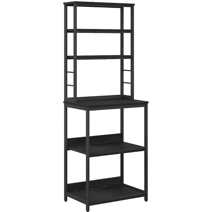 vidaXL Küchenregal Schwarz Eichen-Optik 60 x 40 x 168 cm Holzwerkstoff 883880 – Bild 1