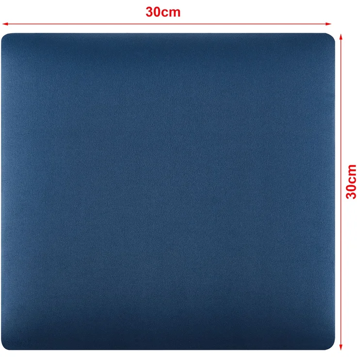 Wandkissenset Carpino 4-tlg. Samt 30x30 cm Navyblau [neu. haus] – Bild 3