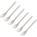 FACKELMANN | 6er Set Eierlöffel Frühstückslöffel 14 cm | Farbe: Weiß | hochwertiger Kunststoff | ideal für den Frühstückstisch