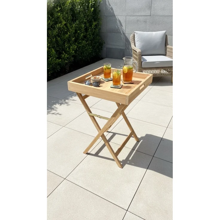 Teakholz Beistelltisch SABANG HIGH 72cm – Bild 3