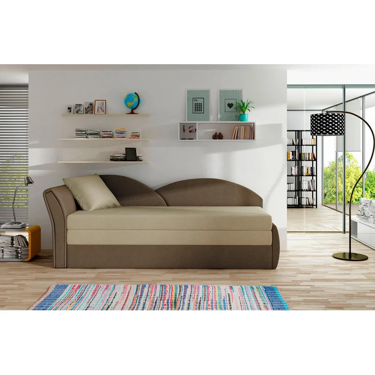 Mid.you Récamiere, Textil in Braun und Beige, 218x80 cm für das Wohnzimmer