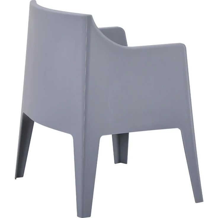 CLP 6er Set Gartenstühle Bartal stapelbar wetterfest UV-beständig bis 150 kg,grau – Bild 6