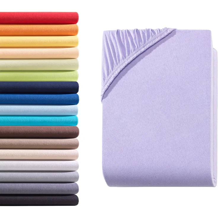 Hometex Premium Textiles Spannbettlaken Jersey Spannbettlaken 100% Baumwolle, Jersey, Gummizug: Rundumgummizug, Premium-Jersey Matratzenhöhe bis 23 cm – Bild 1