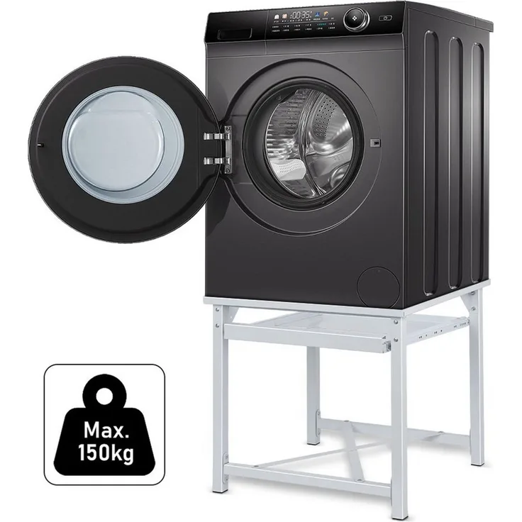 XERSEK Waschmaschinenuntergestell Waschmaschine sockel mit Ablage Trocknersockel 60 x 56 x 52 cm (LxBxH), Zubehör für Stahl RutschfestenErhöhung Unterbau fürTrockner, 52cm Waschmaschinensockel Rutschfesten Podest Erhöhung Unterbau