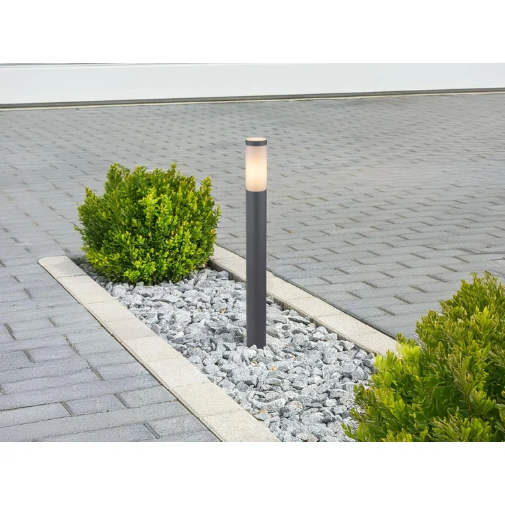 Stehleuchte, Edelstahl anthrazit H 80 cm, BOSTON – Bild 1