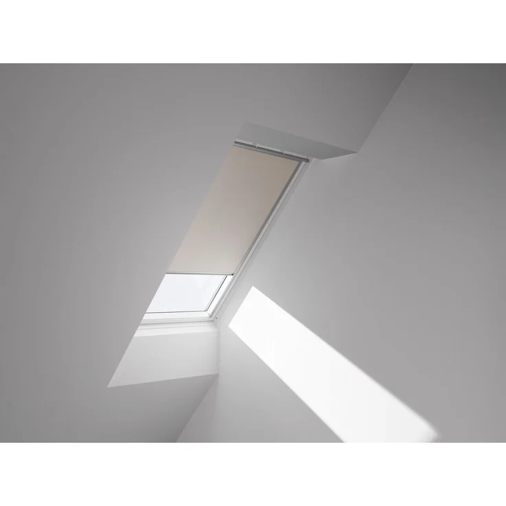 Verdunklungsrollo DKL M06 1085S, VELUX, verdunkelnd, ohne Bohren, in Führungsschienen, VELUX »Pick & Click!«, alufarbene Führungsschienen & Griffleiste – Bild 3