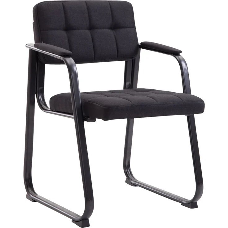 CLP Besucherstuhl Canada B Stoff mit Armlehne,schwarz – Bild 1