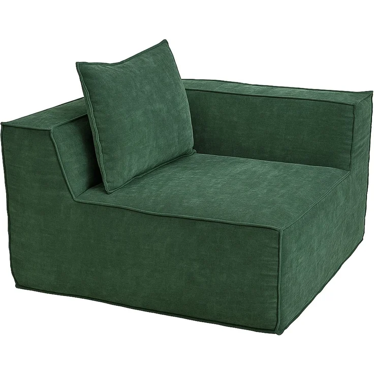 Eckteil/Zubehör für Sofa HWC-O54, Loungesessel Polstersessel Armlehne, Stoff/Textil (300g/m²) 63x97x97cm ~ grün – Bild 5