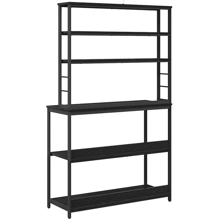 vidaXL Küchenregal Schwarz Eichen-Optik 100 x 40 x 168 cm 883892 – Bild 7