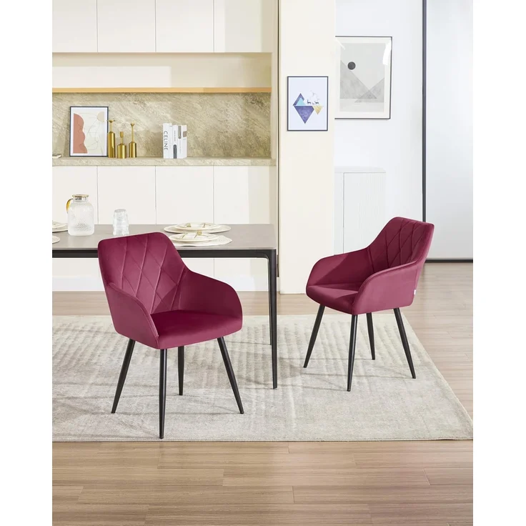 Woltu Esszimmerstuhl (1 St), mit Samtbezug, Küchenstuhl, mit Metallbeinen – Bild 4