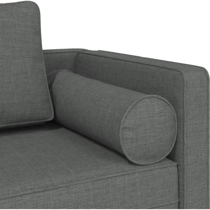 vidaXL Chaiselongue mit Kissen, Dunkelgrau Stoff, 116,5 x 62 x 57,5 cm – Bild 6