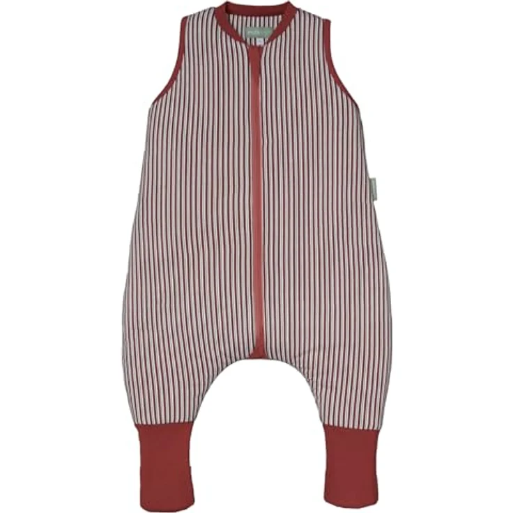 molis&co - Baby Schlafsack mit Füßen und Socke - Ideal für den Winter - Babyschlafsack mit Beinen 2,5 tog - 100% Baumwolle (Oeko-TEX 100), Premium Qualität - Burgundy Stripes (70 cm) – Bild 2