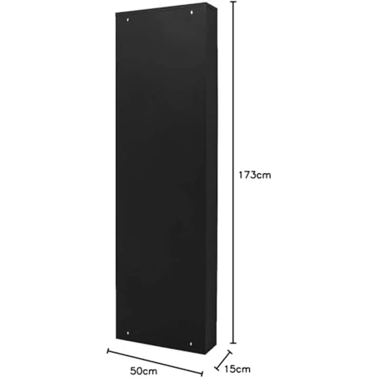 Kare Design Schuhschrank Caruso, Schwarz, Stahl, mit 5 Klappen, Schuhablage für 10 Paar Schuhe, schmal, platzsparend, hoch, Schuhregal, Eingangsbereich, 173 x 50 x 15 cm (H/B/T) – Bild 4