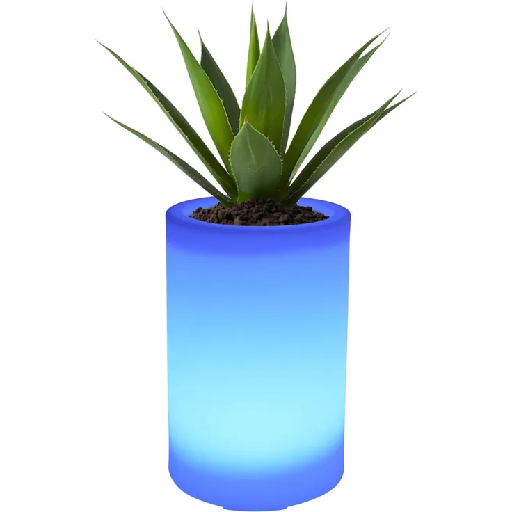 Smartwares LED Solarleuchte Blumentopf OSL_60085 weiß 31,5 cm RGBW