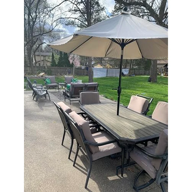 FLYMEI Terrassenkissenbezüge, wasserabweisend, für den Außenbereich, nur für den Außenbereich, Couch-Kissenbezüge, 55,9 x 61 x 10,2 cm, 4 Bezüge, Taupe – Bild 9