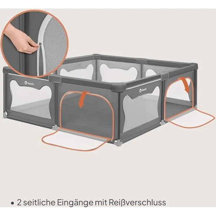 lionelo Laufgitter WILLOW XL und WILLOW (Set), sehr große Spielfläche, 2 abschließbare Seiteneingänge – Bild 4