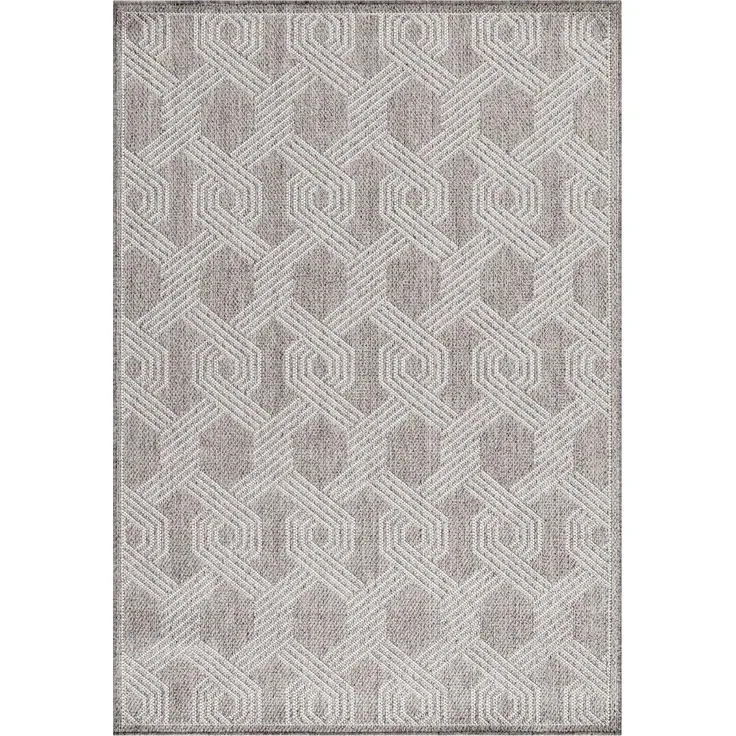 Outdoor Teppich Alessio rechteckig - 120x170 cm - Grau