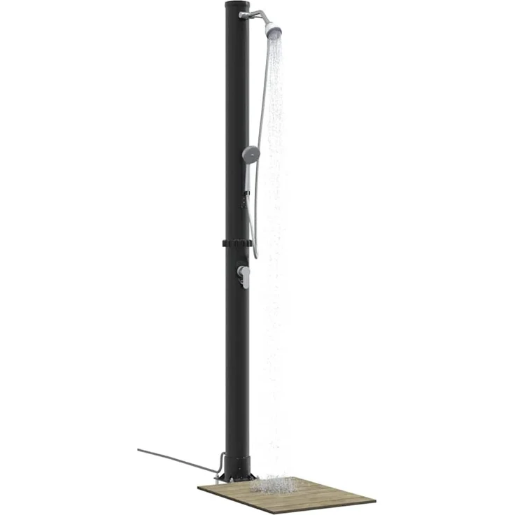 vidaXL Außen Solardusche Schwarz 217 cm PVC und Aluminium 42003409 – Bild 4