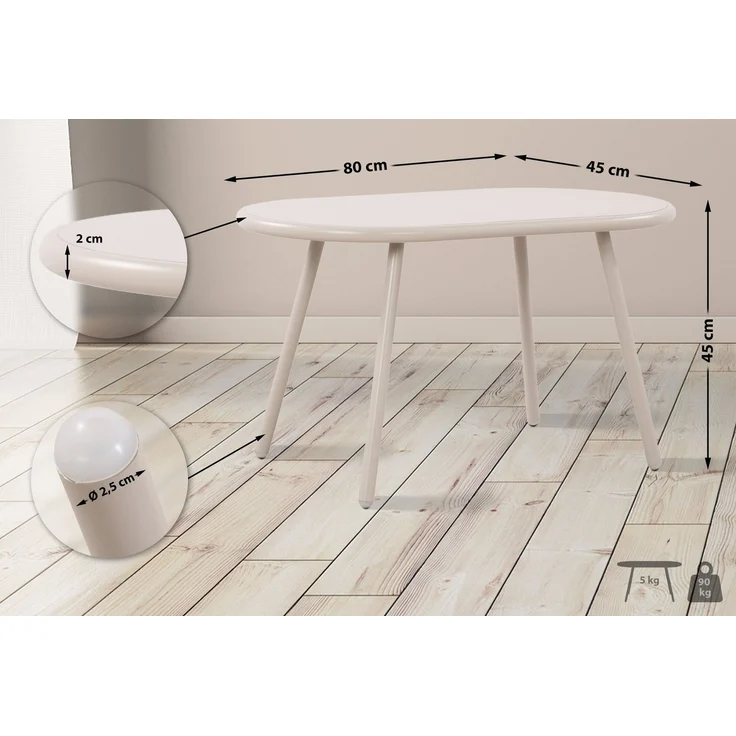 CLP Couchtisch Velva wetterfest und UV-beständig,hellgrau – Bild 2