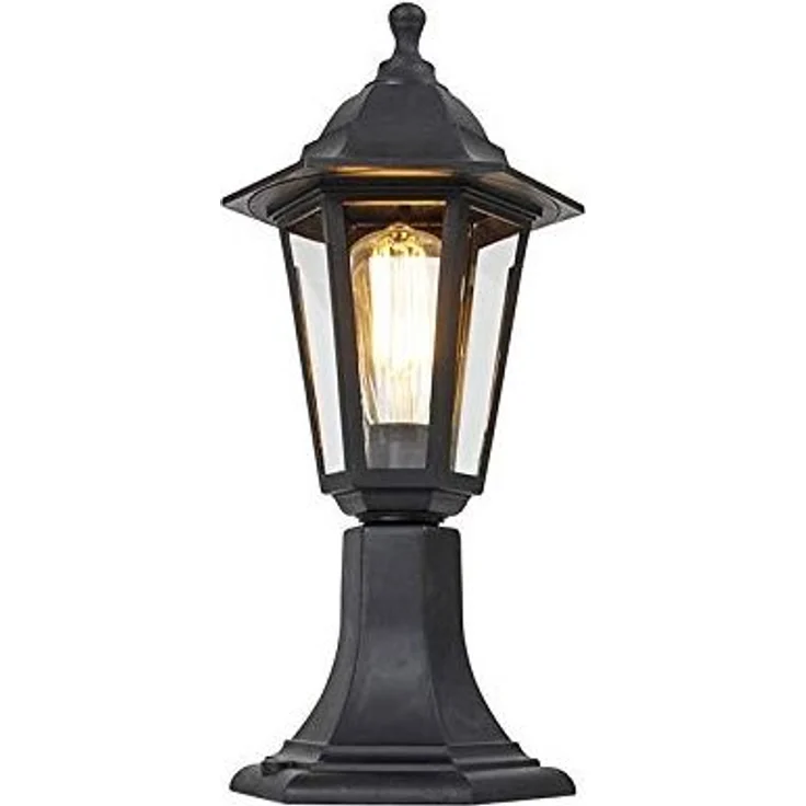 Qazqa Außen-Stehlampe New haven, ohne Leuchtmittel, E27, Schwarz, Klassisch / Antik, Kunststoff, 1-flammig – Bild 7