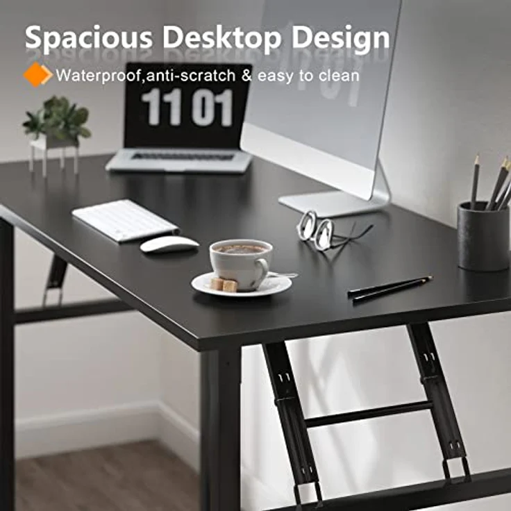SogesHome Klapptisch Computertisch 80x40 cm PC Tisch Kleiner Schreibtisch Bürotisch Büroarbeitsplatz für Home Office Verwendung Schreibtisch Esstisch Konferenztisch – Bild 4