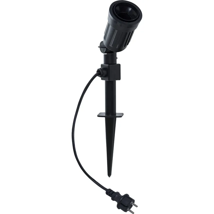 Outdoor Spotlight PAR38 E27 – Garten & Außenbeleuchtung, wetterfester Spot für Bäume, Sträucher & Terrasse, IP44, 5 m Kabel, Schwarz