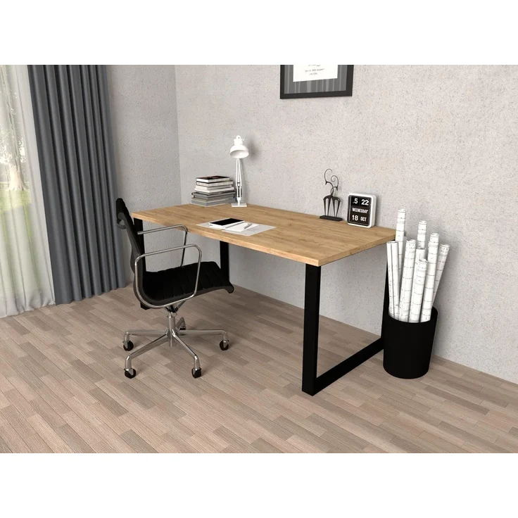 POKAR Tischplatte 2,5 cm Massiv Schreibtischplatte Bürotischplatte für Schreibtisch, Esstisch FSC-zertifizierte, Golden Craft Eichen, 120 x 60 x 2,5 cm – Bild 5