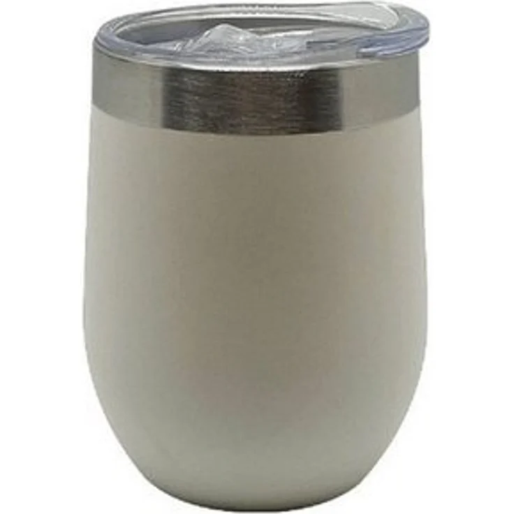 Hochwertiger Edelstahl Reisebecher 330ml: Genießen Sie Getränke unterwegs mit Stil und Langlebigkeit Beige – Bild 2