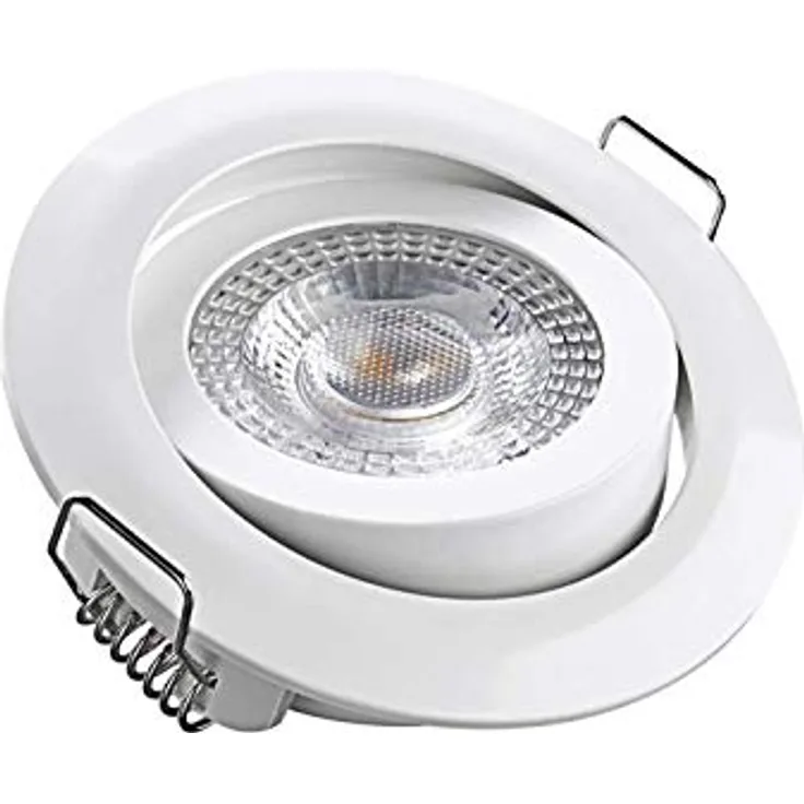 Heitronic DL7202 LED-Einbauleuchte, 5 W, warmweiß, fest eingebaut, Weiß