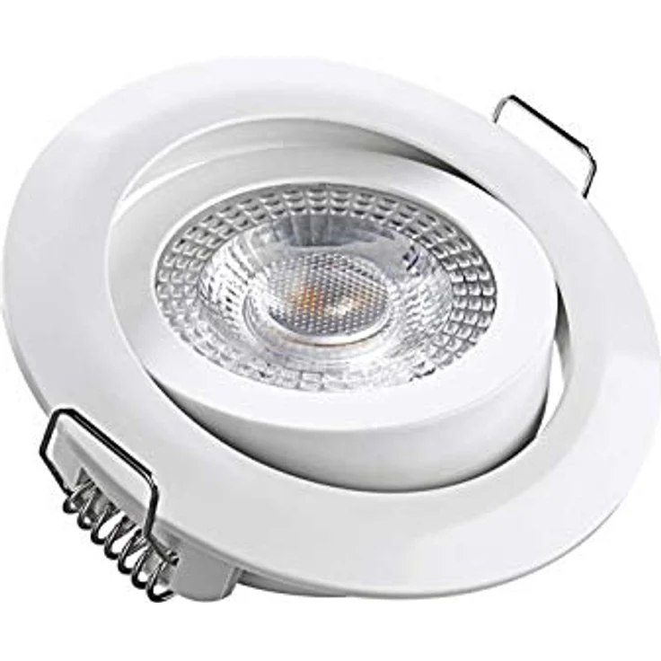 Heitronic DL7202 LED-Einbauleuchte, 5 W, warmweiß, fest eingebaut, Weiß – Bild 1