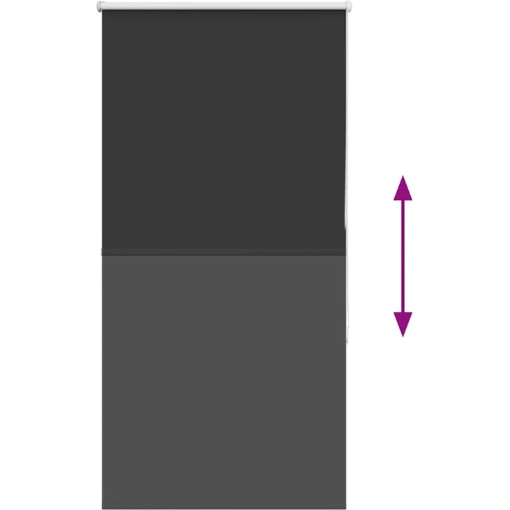 vidaXL Verdunkelungsrollo Schwarz 75x150 cm Stoffbreite 70,7 cm 4010863 – Bild 4