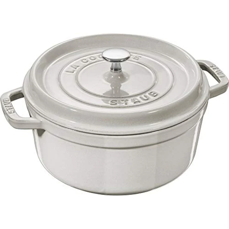 Staub La Cocotte Cocotte 20 cm, rund, Weisser Trüffel, Gusseisen – Bild 2