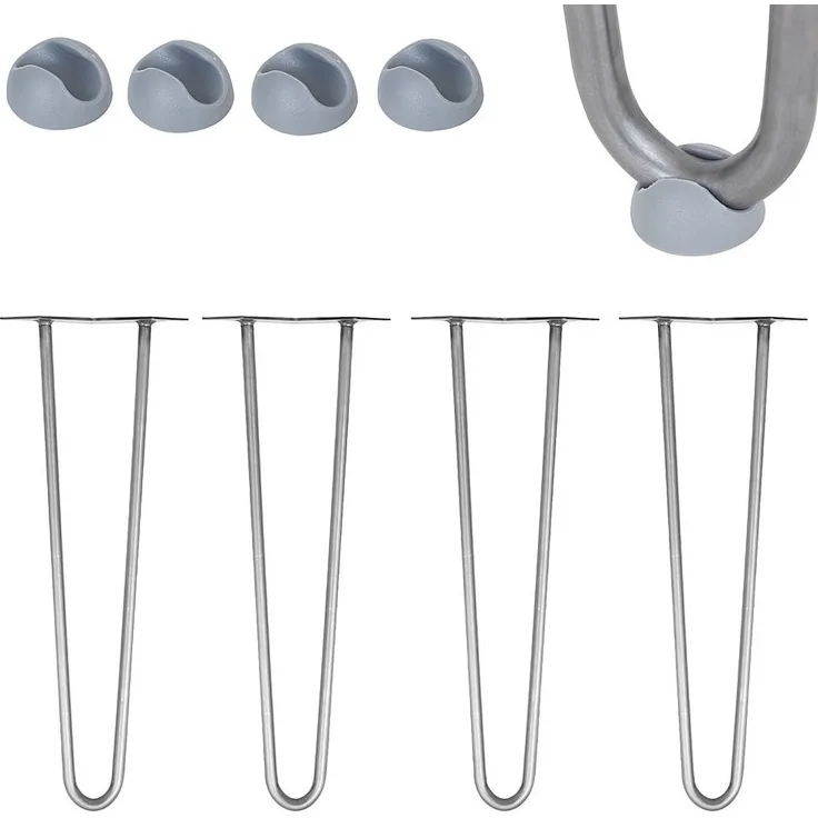 Tischbeine 4x Hairpin 41 cm Haarnadelbeine Stahl Gestell Möbelfüße Tischkufen