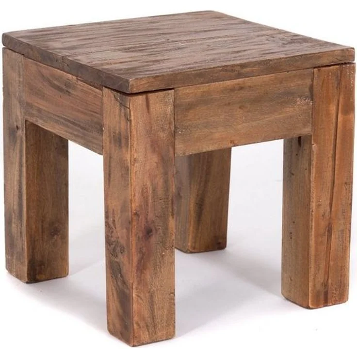 DESIGN DELIGHTS Beistelltisch COUCHTISCH SQUARE 30, Massivholz 30x30cm (HxB) Beistelltisch rustikal – Bild 4