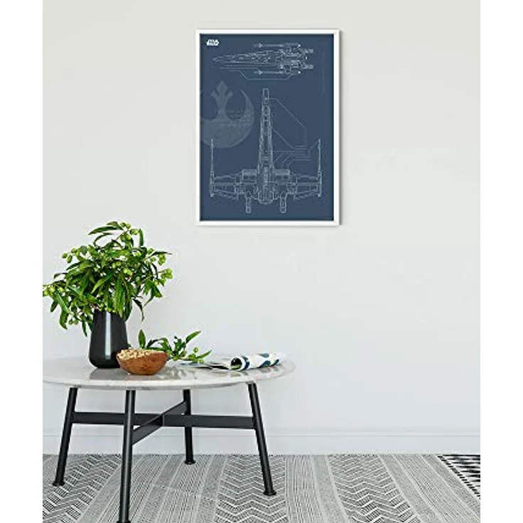 Komar Wandbild | Star Wars Blueprint X-Wing | Kunstdruck 40 x 50 cm, Bunt, ohne Rahmen, hochwertiger Druck auf Premium-Poster Fotopapier – Bild 2