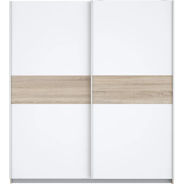 Kleiderschrank >WINNIE< in Sonoma Eiche / Weiss - 170,3x190,5x61,2cm (BxHxT) – Bild 2