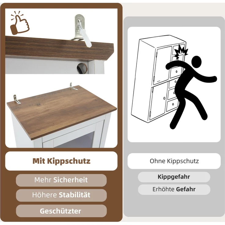 (=N625P230694696W)Moderne LED Vitrine Weiß Matt 178cm mit USB-Anschluss, Standvitrine mit Holzdekor, Gehärtetes Glas Hochschrank mit Schublade, Vitrinenschrank, 5 Fächer Display Schrank--Weiß--50x35x178cm--YOUDENOVA – Bild 5