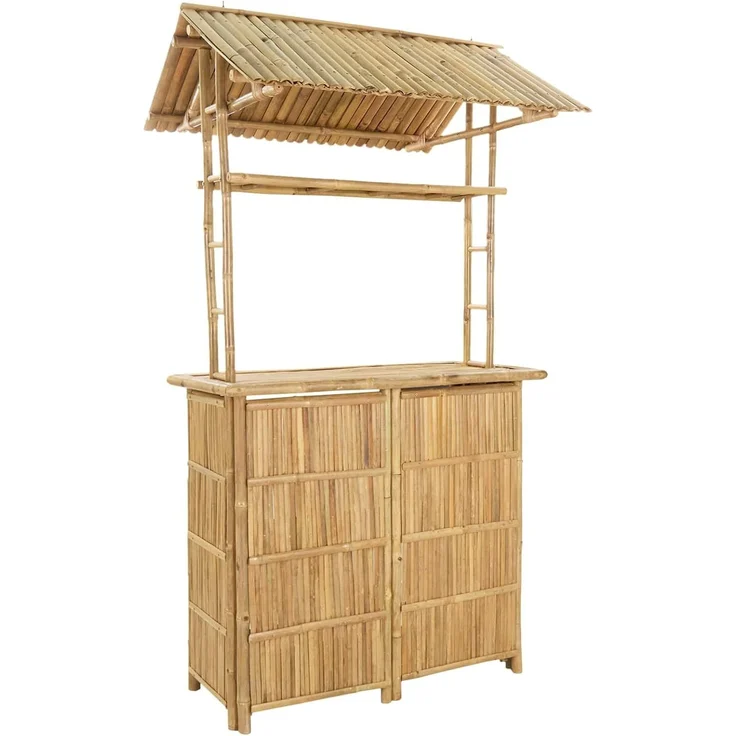 vidaXL Outdoor Bartisch Natur 115 x 95 x 214 cm Bambus 42028064 – Bild 1