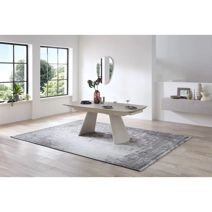 Esstisch >Kelso< (ausziehbar) in Travertin - Optik, beige - 200/280x76x100 (BxHxT) – Bild 2