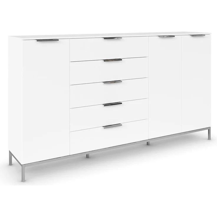 rauch Kommode Flipp, 3-türig mit 5 Schubladen und Soft-Close-Funktion