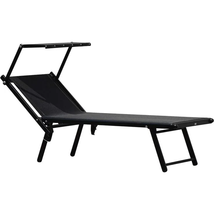 Sonnenliege Rimini Classic, schwarz/schwarz