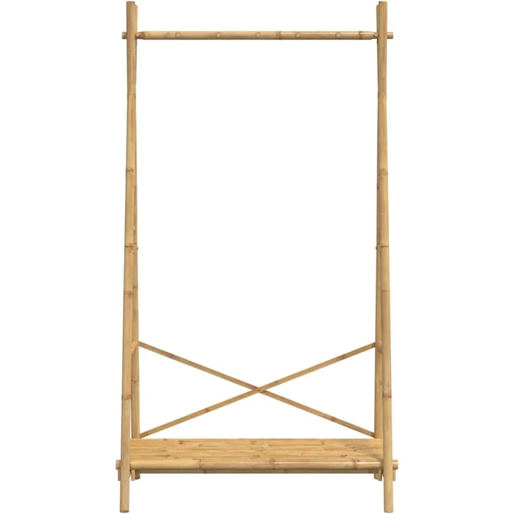 vidaXL Kleiderständer mit Ablage 102x50x190 cm Bambus 368033 – Bild 4