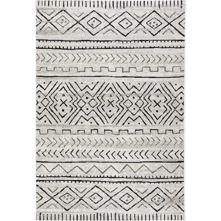 Karat Outdoorteppich | Aztec | 2 Farben | Grau / 200x290 cm
