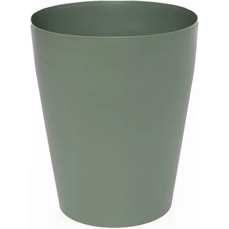 Sinoba Papierkorb rund moderner Mülleimer Papiereimer 788789, aus Kunststoff ideal für Kinderzimmer Küche Büro, 12 Liter Höhe 26,5cm, Grün