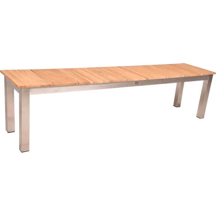 Garten-Sitzgruppe SOFIE 3-tlg. - Teak, Natur | Gartenmöbel-Set Gartengarnitur Garten-Essgruppe mit Stühlen und Esstisch – Bild 3