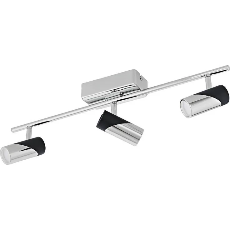 LED Deckenleuchte, Spots beweglich, Alu, Chrom, L 57,5 cm