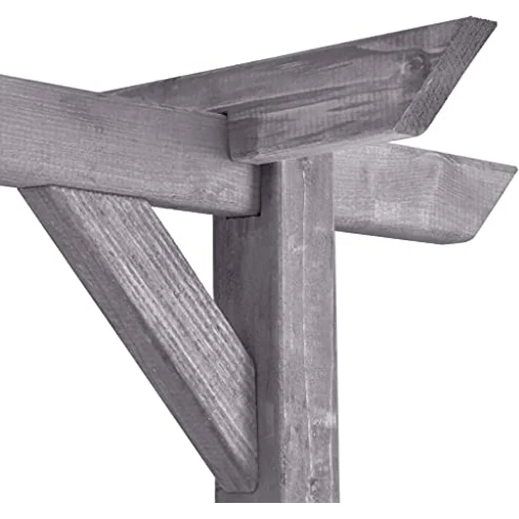 vidaXL Garten-Pergola Grau 200x40x205 cm Imprägniertes Kiefernholz 313567 – Bild 3