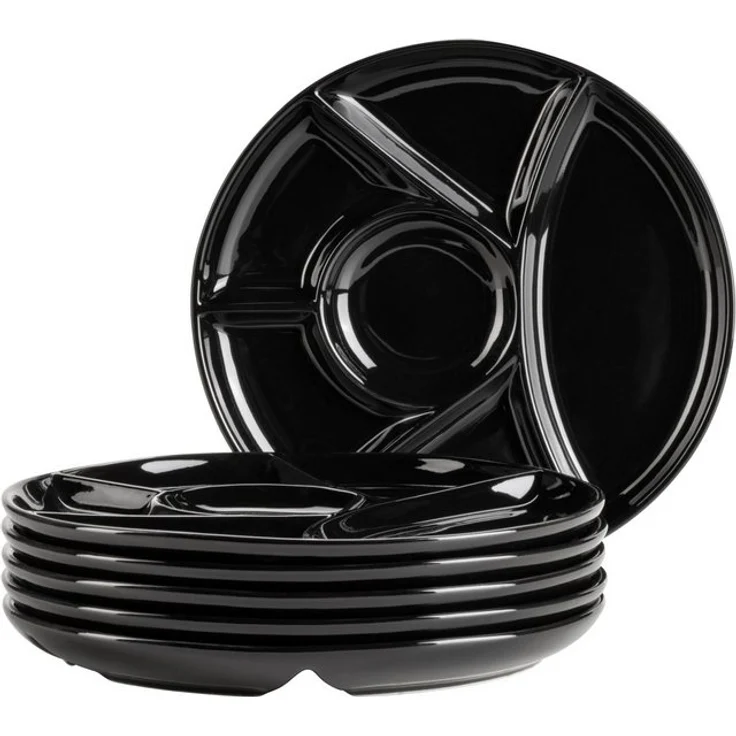 MÄSER Fondueteller Fondueteller Set, aus Porzellan, Ø 21,5 cm, (6 St), Geschirr-Set, Teller-Set – Bild 2