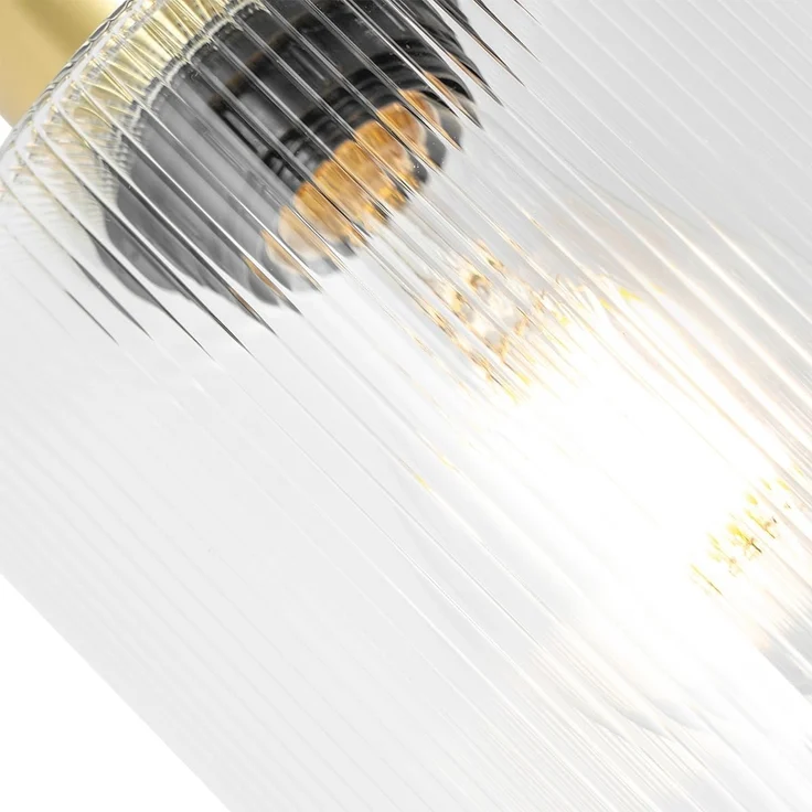 Qazqa LED Aufbaustrahler Laura, ohne Leuchtmittel, E27, Gold, Art Deco, Glas, 1-flammig – Bild 5